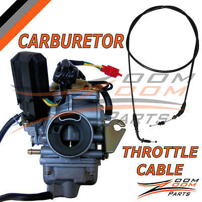 26mm Carburetor Throttle Cable GY6 150 150cc Scooter Moped Carb Sunl Wildfire