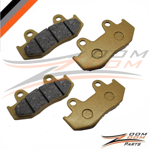 Replacement Front Brake Pads For Dual Piston Upgrade Front Calipers For 1999-2014 Honda Trx400ex Trx400x