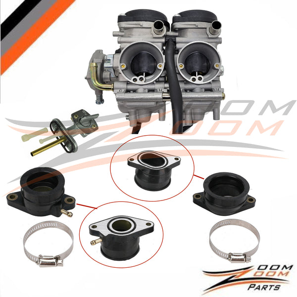 Pair Of Left & Right Intake Manifold Carburetor Boots For 2001-2005 Yamaha Raptor 660 / 660R
