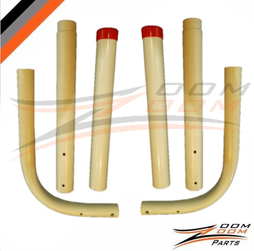 Boat Trailer Guides PVC Clamp On Adjustable 46" Tall Brackets Pair Set