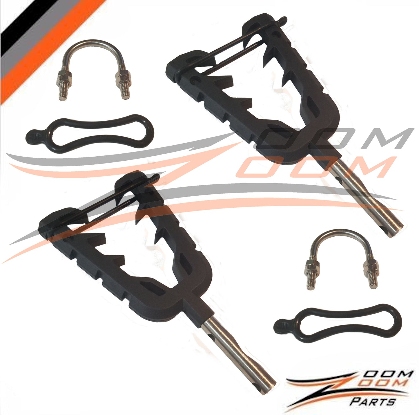 Universal Handlebar ATV UTV Dirt Bike Gun Bow Shovel Rake Tool Utility V GRIP Holder 1 1/4" Bar